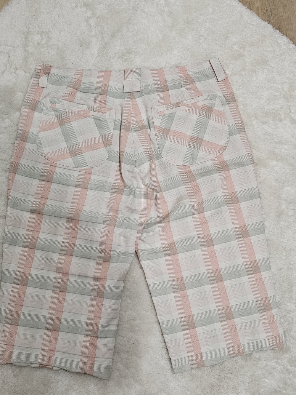 Nike Golf Plaid Bermuda Shorts Old Money Preppy Country Club Quiet Luxury Sz 12 - Picture 7 of 14